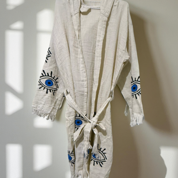 كيمونو أناقة العين الزرقاء (روب حمام)