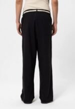 ⁦بنطلون قطن بحزام حبل - أسود⁩ - الصورة ⁦3⁩