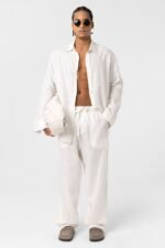 بنطلون لينين - أبيض - Image 2