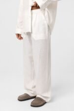 بنطلون لينين - أبيض