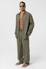 بنطلون لينين - زيتوني غامق - Image 3