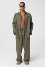 بنطلون لينين - زيتوني غامق - Image 4