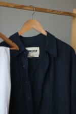 قميص لينين - أزرق كحلي