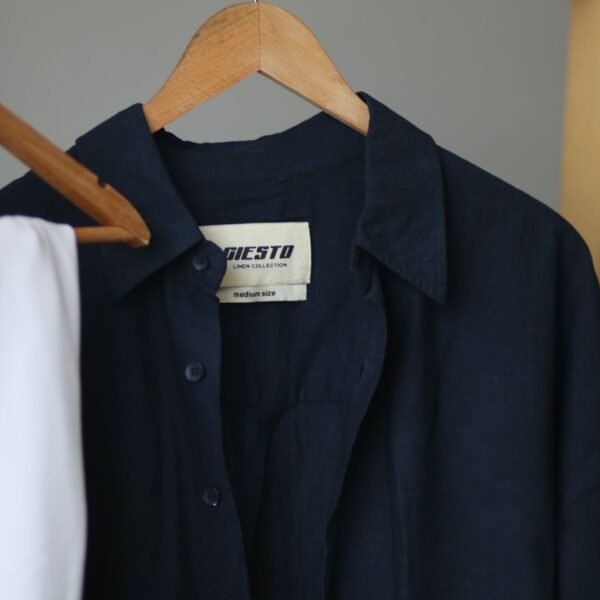 قميص لينين - أزرق كحلي